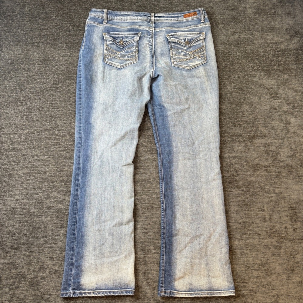 LEI Ashley Lowrise Slim Bootcut Jeans Womens Size 17 38x30 Blue Denim Y2K 2000s